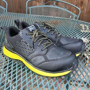 Timberland Pro Reaxion Mens 9M Composite Safety Toe Black Yellow Work Shoes